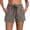 #A2042:1 Pack, Iron Gray, variant on Cadmus Women's Casual Comfy 9" Bermuda Shorts Yoga Walking Running Drawstring Shorts with Pockets