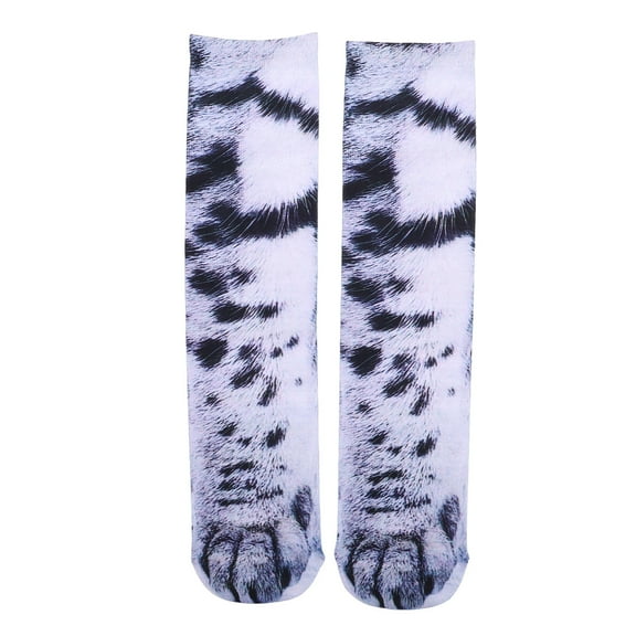 Milisten 1Pair Realistic Cat Paw Thermal Socks Polyester Animal Print Warm for Holiday