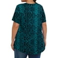 thumbnail image 5 of Fantaslook Womens Plus Size Tops Tunic Short Sleeve Shirts Floral Blouses Loose Summer Tops, 5 of 9