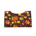 thumbnail image 4 of Lsque Autumn Harvest Pumpkin Joy Printed Long Tissue Box Cover Holder, Facial Paper Organizer Dispenser,Triangle with Bottom Belt, PVC Leather Decorative Organizer, 4 of 9