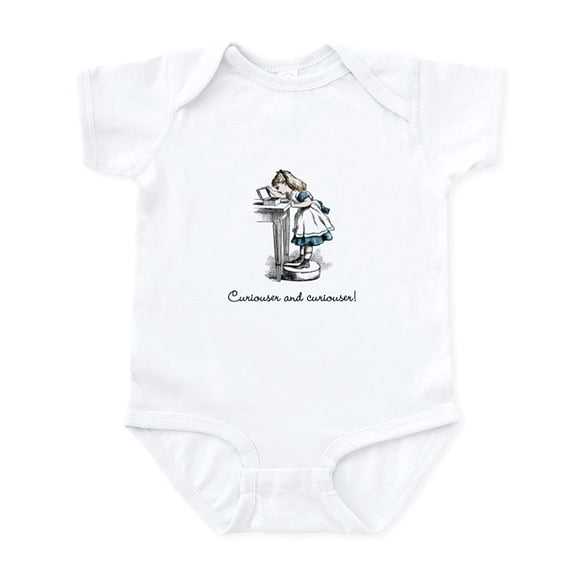 CafePress - Curiouser Alice In Wonderland Infant Bodysuit - Baby Light Bodysuit, Size Newborn - 24 Months