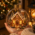 thumbnail image 2 of Glowing Christmas Story Ornament, Light-Up Mini Christmas Scene with Warm LED Light, Clear Ball Hanging Decoration for Christmas Tree, Home, Mantel and Party Decor, 2 of 7