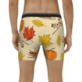 thumbnail image 4 of Xecao Rustic Harvest Time Print Boxer Briefs for Men's Stretch Moisture-Wicking Underwear, Mid-Rise Classics breathable fabric, 4 of 7