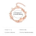 thumbnail image 3 of XIAQUJ Fashion Women Opal Leaf Rose Gold Bracelet Engagement Jewelry Gifts Bracelets A, 3 of 8