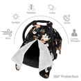 thumbnail image 6 of Honeii Lilies Flowers print 2-in-1 baby car seat canopy doubles as a nursing cover, fitting both genders & measuring 39x27.5in, 6 of 7
