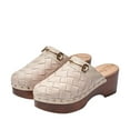 thumbnail image 2 of Sam Edelman Hallee Modern Ivory Leather Rounded Closed Toe Slip On Fashion Clogs (Modern Ivory Leather, 5), 2 of 5