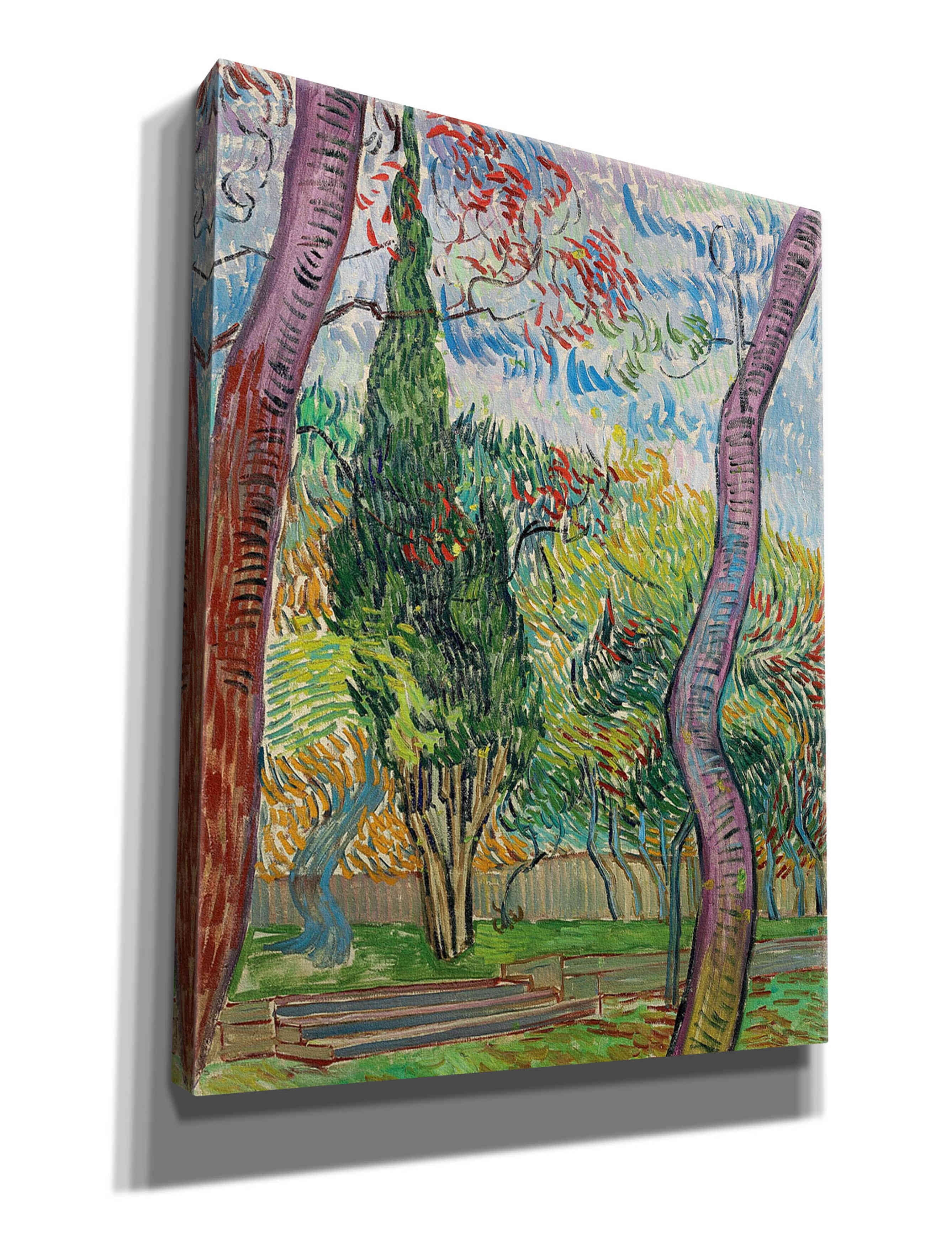 Epic Graffiti 'Parc De L'Hôpital Saint-Paul ' by Vincent Van Gogh, Giclee  Canvas Wall Art, 40\