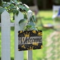 thumbnail image 2 of Welcome Sign for Front Door Farmhouse Wall Porch Fall Home Outside Indoor Christmas Decor 14"x10" PVC Dollars Coin Crown, 2 of 6