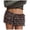 Coffee, variant on Women Lace Ruffle Bloomer Shorts Low Waist Layered Mini Shorts Frilly Ruched Mesh Pettipants Pajama Bottom (White, S)