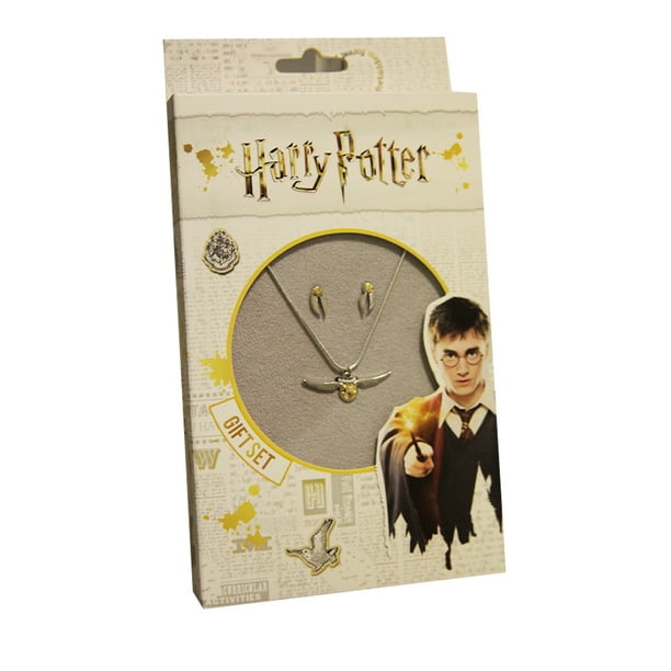 Harry Potter - Juego de collar y pendientes de la Snitch dorada (Plata/Oro)