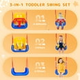 thumbnail image 4 of Toddler Swing Set, 3 in 1 High Back Baby Swing Set, Kids Chair Secure Swing Seat, Detachable Swing Seat for Playground Indoor Outdoor, Yellow, 4 of 5