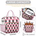 thumbnail image 5 of Geometric Plaid Leakproof Lunch Box - Thermal Insulated Cooler Bag for Fitness Lovers, Parents & Travelers, 5 of 6