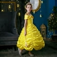 thumbnail image 4 of 【Uhome】Princess Costume Dresses for Girls Costumes Halloween Cosplay Birthday Outfit Yellow, 4 of 7