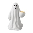 thumbnail image 2 of Halloween Decoration Resin Ghost Figurine with Bowl, White Spooky Tabletop Home Decor for Mantel, Shelf, Entryway, 5.3in, 2 of 4
