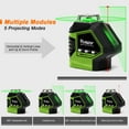 thumbnail image 4 of Huepar 360 Degree Cross Line Laser Level Green Beam Self-Leveling Laser Level Tools with 2 Plumb Dots & Magnetic Pivoting Base, 4 of 11