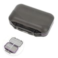 thumbnail image 3 of Unique Bargains 7 Grids Double Layers Portable Pill Box 1 Pc Gray, Purple, 3 of 6