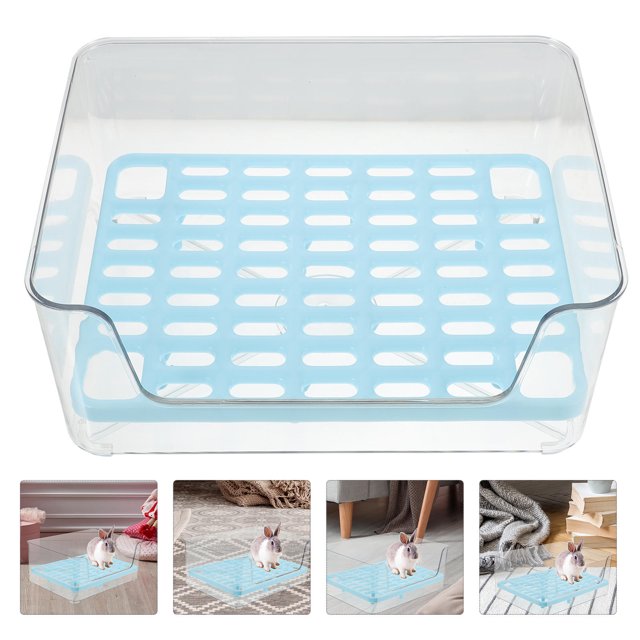 Minkissy Portable Small Pet Toilet Assorted Color Durable Litter Tray for Rabbit Bunny