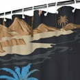 thumbnail image 4 of Coastal Paradise Tropical Sunset Palm Tree Shower Curtain, Waterproof Polyester, Machine Washable, Hooks Included, Hawaiian Island Classic Boho Bathroom Accessory, 4 of 5