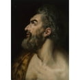 thumbnail image 2 of Frans Floris 19x24 Black Ornate Framed Double Matted Museum Art Print Titled: Study Head of a Bearded Man (C. 1565), 2 of 5