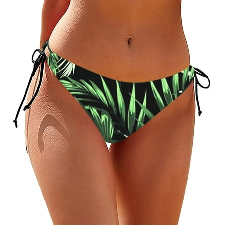 Womens Swimsuits Seaxy Print Bikini Bottoms Tie Side Brazilian Beachwear Swimsuit Bottom