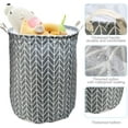 thumbnail image 5 of Large Laundry Basket, Collapsible Laundry Basket, Drawstring Laundry Baskets, Collapsible Laundry Bag, Folding Large Capacity Laundry Baskets (Gray), 5 of 5