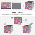 thumbnail image 4 of Set of 6 Collapsible Oxford Fabric Storage Cubes with Handles, Foldable Closet Organizer Bins for Clothes, Toys, Shelves, Home & Kitchen Colorful Floral, 4 of 7