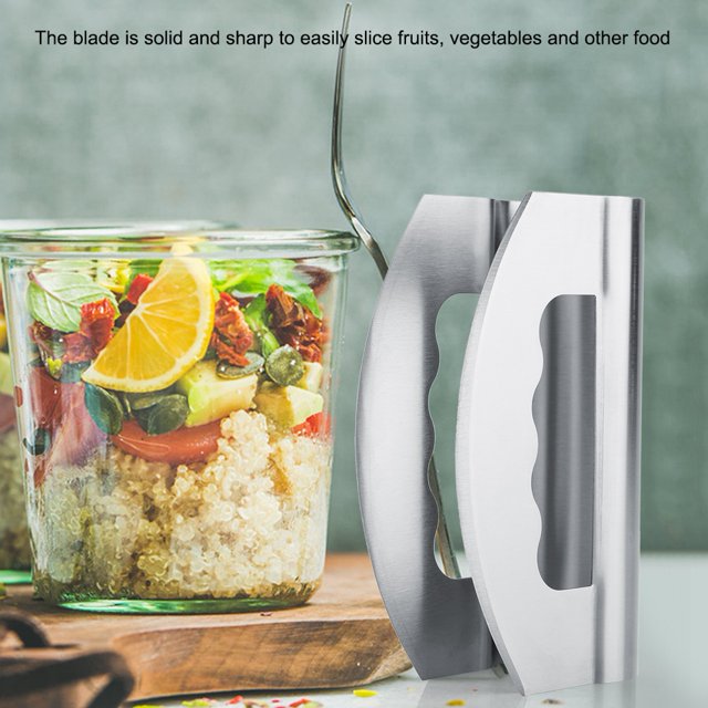 Cortador De Frutas Multiusos De Acero Inoxidable, Cortador De Alimentos, Cuchillas Dobles, Herramienta Para Cortar