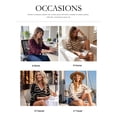 thumbnail image 5 of Eytino Womens Sweaters Long Sleeve Back Bow Sweater V Neck Fall Color Block Pullover Tops, 5 of 10
