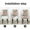 thumbnail image 2 of Banana Dinning Chair Cover 4 Pack Tropical Flower Pink Hibiscus Leaves Dark Green Exotic Beach Wallpaper Seam Dining Chair Protector Cover Seat Slipcover for Hotel, 2 of 5