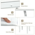 thumbnail image 4 of Topbuy Make-Up Vanity Table Dresser Set w/LED Light & Padded Stool White, 4 of 8
