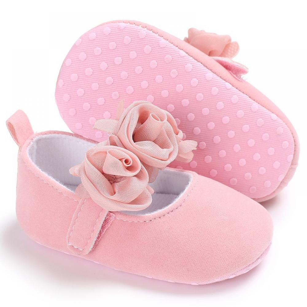 Baby Girl Little Flower Princess Shoes Autumn 0-18 Months Baby Cute Flower Lace Casual Toddler Crib Shoes Pink - image 4 of 14