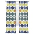 thumbnail image 6 of Navy Blue Green Sheer Curtains for Living Room Bedroom Abstract Art Geometric Sheer Curtains 108 Inch Long 2 Panels Set Light Filtering Curtain Window Treatments Drapes for Dining Room, 6 of 6