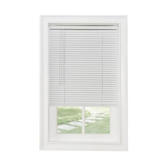 29 x 48 in. GII Morningstar Cordless Vinyl Light Filtering Mini Blinds, White