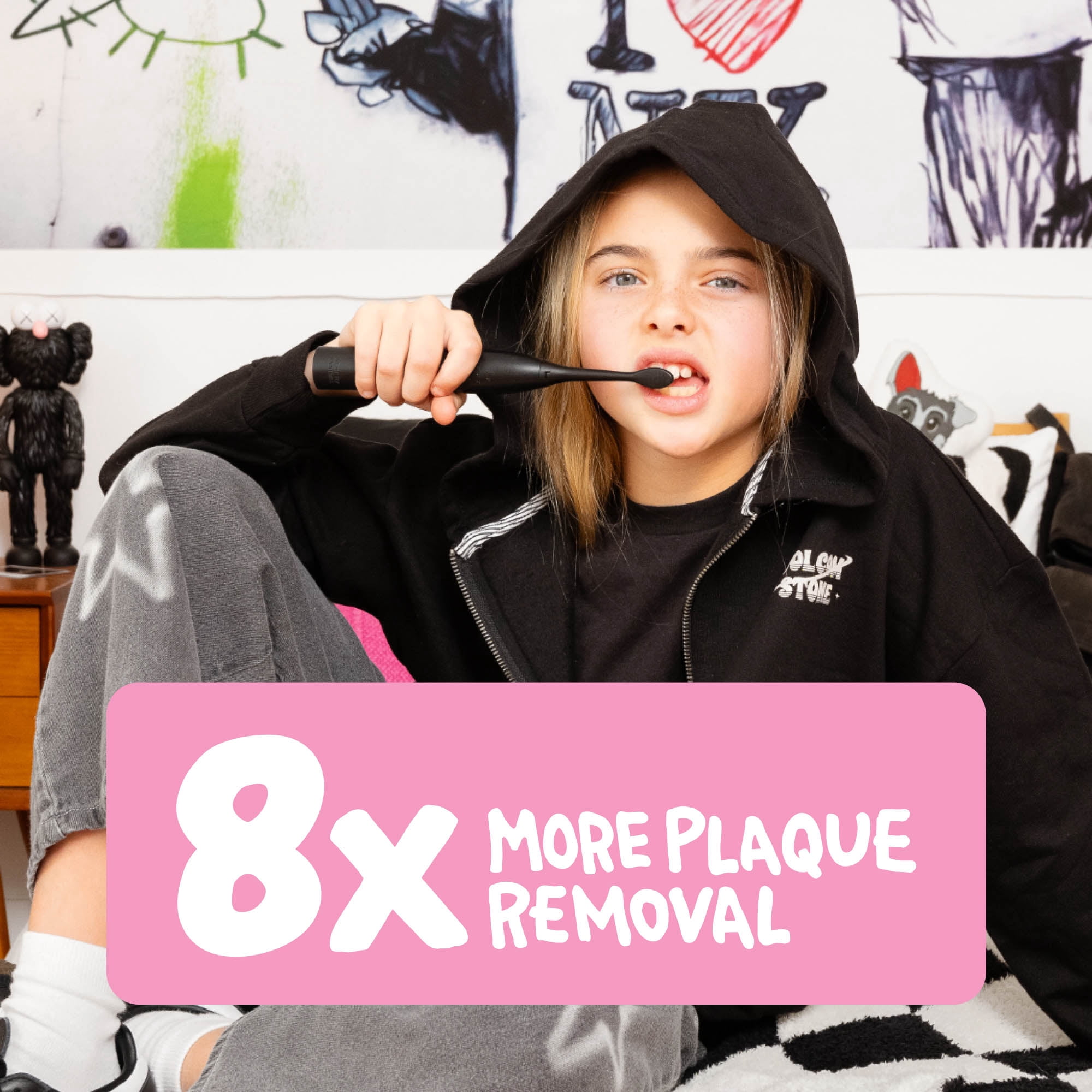Made by Dentists Sonic X Electric Toothbrush for Kids and Tweens with 3 Brush Heads, We Run This