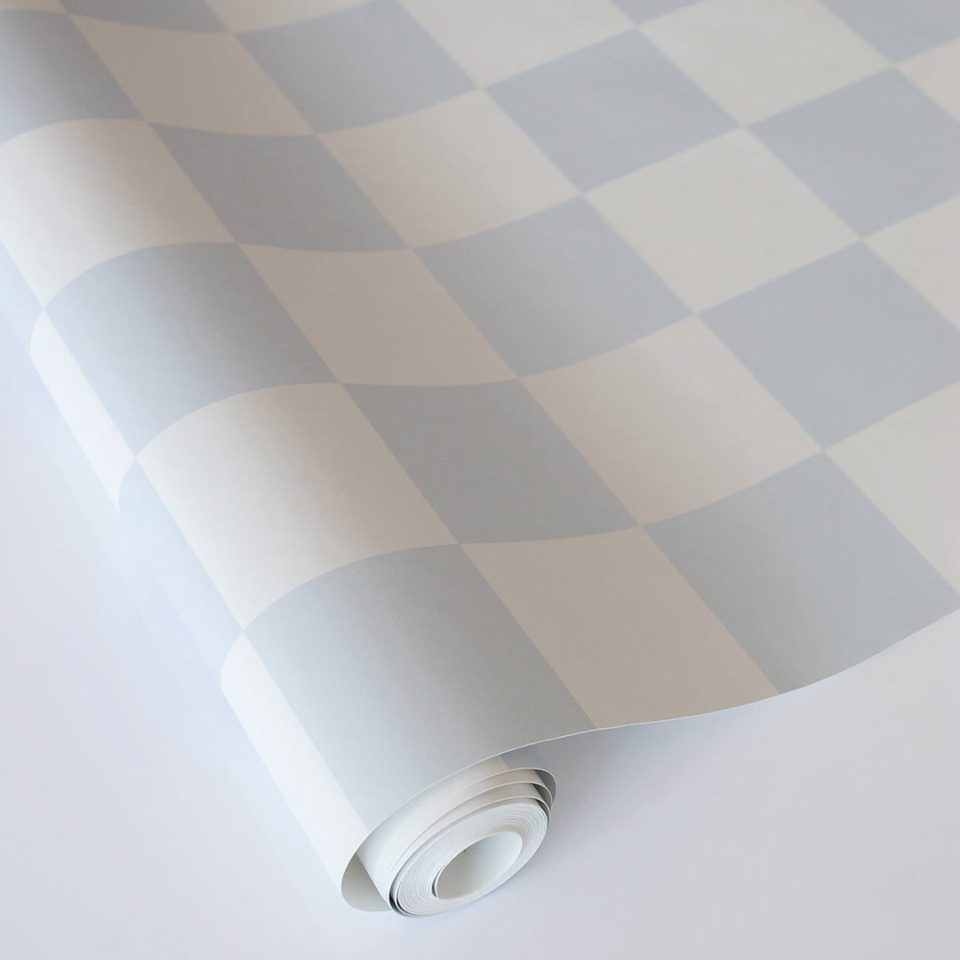 Tempaper Checkmate Periwinkle Peel and Stick Wallpaper, 20.5" x 16.5'