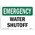 thumbnail image 1 of SignMission OS-EM-A-1824-L-10363 Panneau d'Urgence OSHA de 18 x 24 Po - Coupure d'Eau, 1 of 1