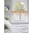thumbnail image 4 of Half Window Curtain 36 Inches Long, Orange Botanical Window Treatment Curtain Drapes, Watercolor Leaf Fall Thanksgiving Small Tier Curtains for Bathroom Over Sink, 27.5"x36", 2 Panels, 4 of 7