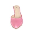thumbnail image 5 of BLISSFUL STEP Women's Pointed Toe Stiletto Heels Slide Mules Pink 7, 5 of 7