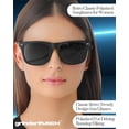 thumbnail image 3 of grinderPUNCH Mens and Womens Polarized Sunglasses UV400 Protection Classic Retro Driving Sun Glasses Trendy Fashion Shades - Black, 3 of 6