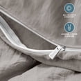 thumbnail image 6 of Bare Home Washed Duvet Cover Set - Ultra-Soft - Premium 1800 Collection - 3 Piece - Full, Frost Gray, 6 of 9