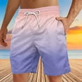 thumbnail image 3 of LOVZFMLL Men's Shorts Quick Dry Gradient Color Swim Trunks Beach Board Shorts with Pockets Bathing Suits Swimwear Purple D S, 3 of 4