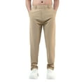 thumbnail image 1 of XDZJLR Mens Pants Casual Split Patchwork Design Outdoor Loose Solid Color Pocket Workwear Elastic Waist Pocket Design Trousers, 1 of 7
