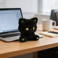 thumbnail image 6 of Sleeping Cat Plush Stuffed Animal With Embroidered Face, Ultra-Soft Plush Toy, Cute Golden Green Decor, 6.3 Inch Comfort Companion, Bedroom Decor Gift, 6 of 9