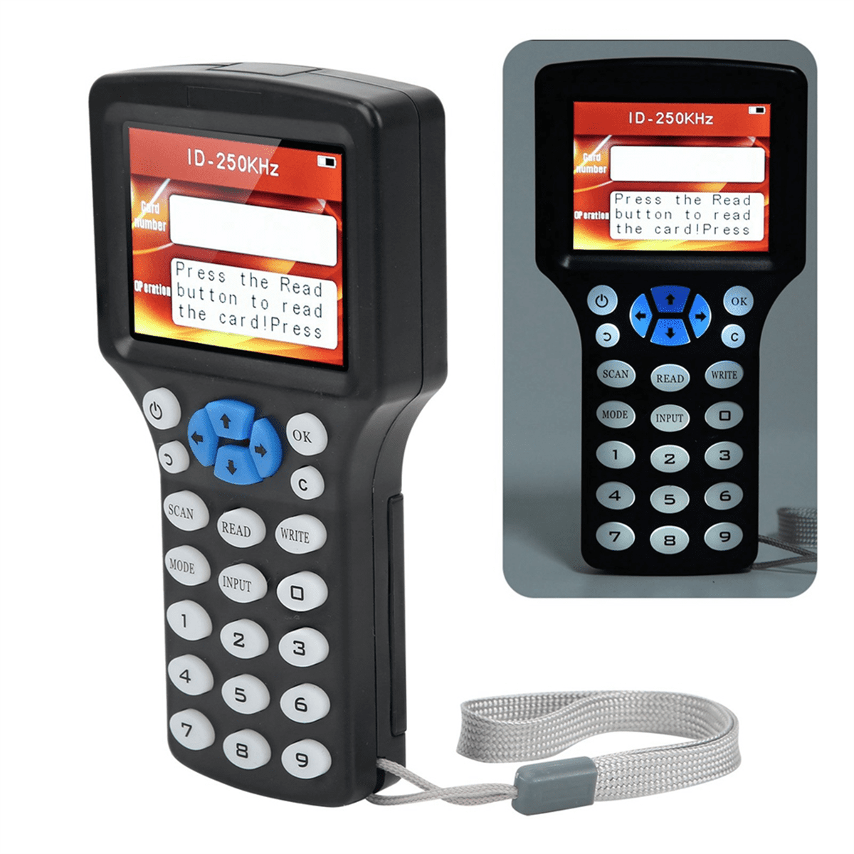 10 Frequency RFID NFC Smart Card Reader Writer Duplicator+5XCUID Card/Keychain 125K 13.56MHz RFID Copier Key Replicator