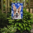 thumbnail image 2 of Carolines Treasures SC9768GF Cardigan Corgi Winter Snowflakes Flag Garden Size, 2 of 3