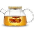 thumbnail image 1 of 34oz/1000ml Glass Teapot With Glass Tea Infusers, Glass Tea Kettle For Loose Tea, 1 of 5
