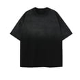 thumbnail image 1 of Mens Gym T-Shirts 100% Cotton Comfort Fit Breathable Athletic Shirts,Summer Distressed Gradient Color Basic Tees Loose Fit Short Sleeve Crewneck Workout Tops, 1 of 2