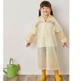 thumbnail image 4 of Cnbwig Rain Jacket Girls/Boys Dot Printed Raincoats Transparent Windbreak Rain Ponchos with Hood Water Proof Loose Button Down with Pockets Cute Coats Outdoor Activity Jacket B Yellow 4-10 T, 4 of 4