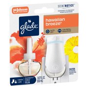 Glade PlugIns Scented Oil PLUS, Air Freshener Oil Warmer and Refill, Hawaiian Breeze®, with ScentNotice Technology