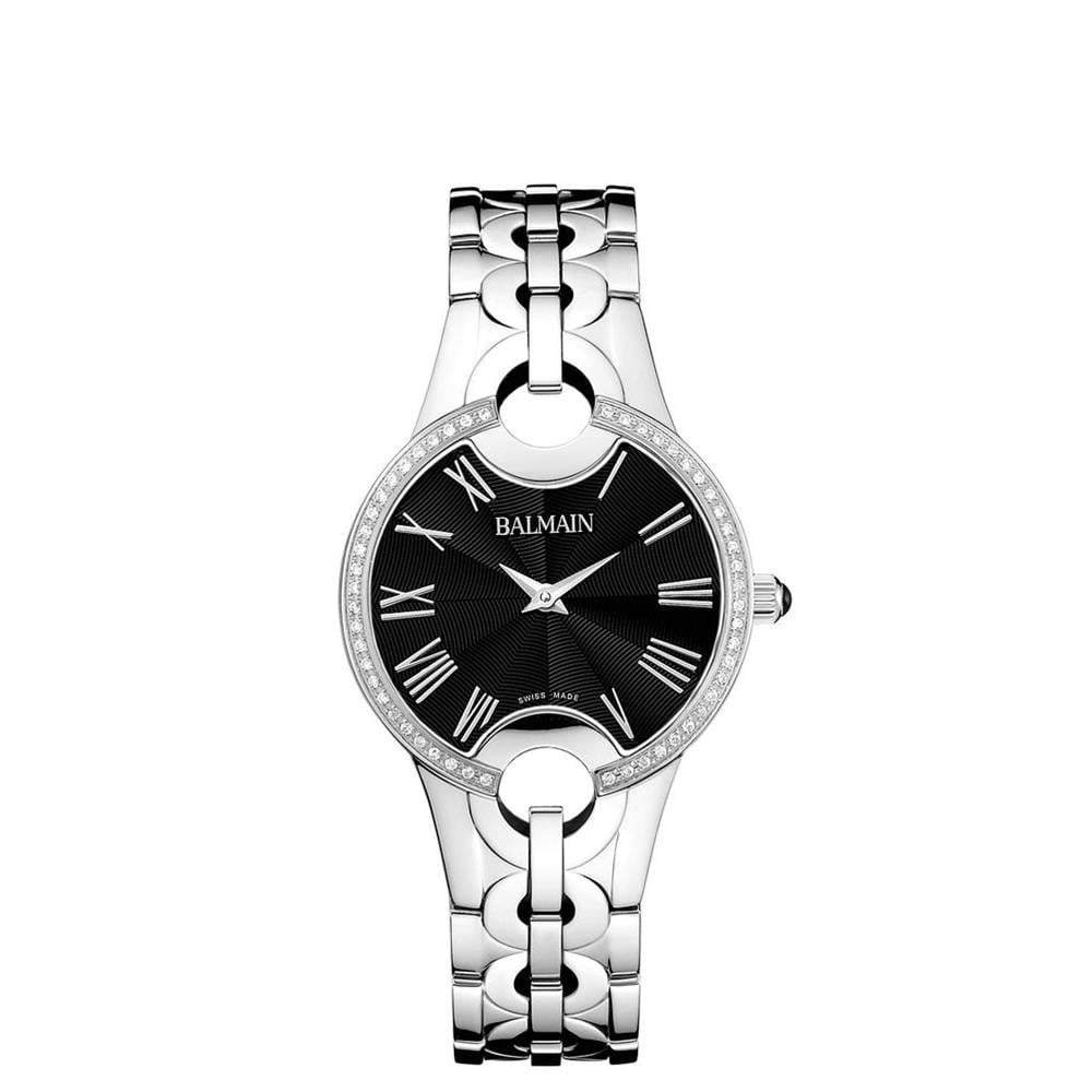 Balmain Women's B-Crazy Steel & Case Sapphire Crystal Quartz Black Dial Watch B1571.33.62 -